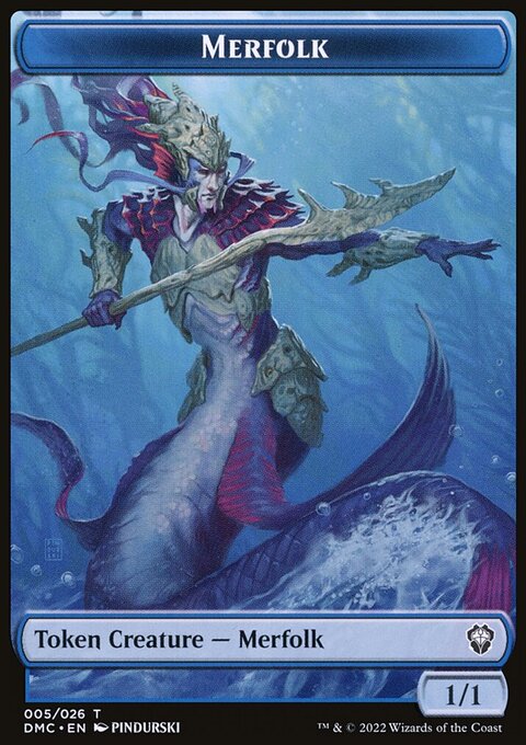 Saproling // Merfolk Double-Sided Token [Dominaria United Tokens]