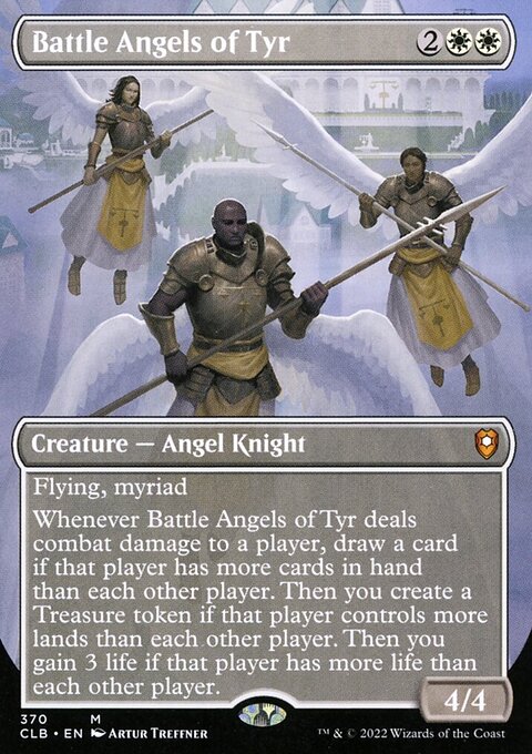 Battle Angels of Tyr (Borderless Alternate Art) [Commander Legends: Battle for Baldur's Gate]