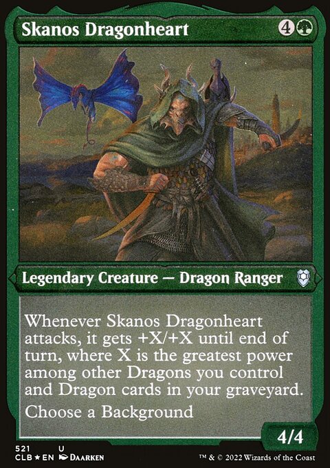 Skanos Dragonheart (Foil Etched) [Commander Legends: Battle for Baldur's Gate]