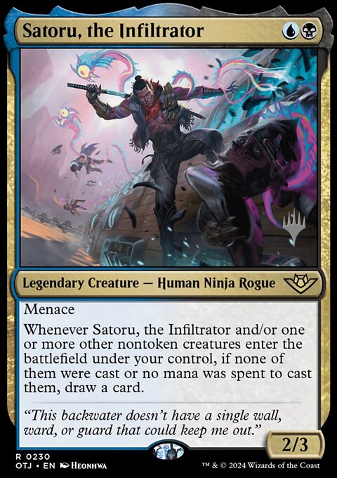 Satoru, the Infiltrator (Promo Pack) [Outlaws of Thunder Junction Promos]