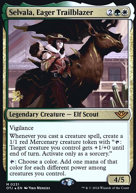 Selvala, Eager Trailblazer [Outlaws of Thunder Junction Prerelease Promos]