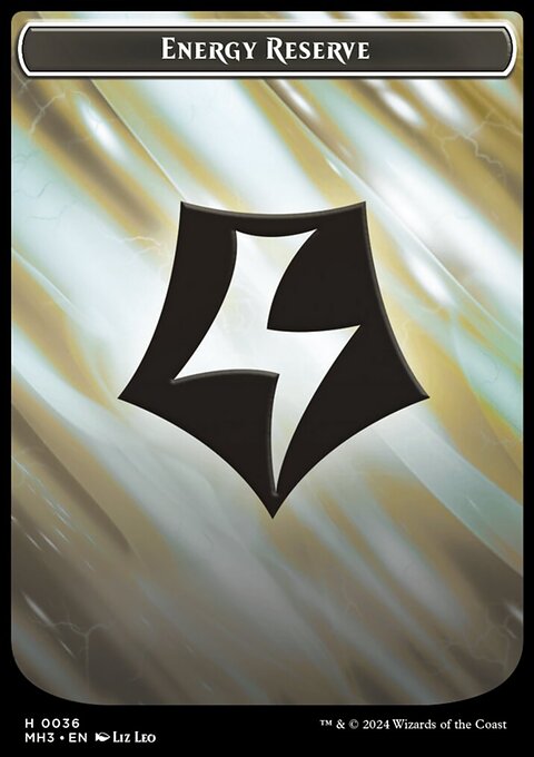 Energy Reserve (Ripple Foil) // Servo Double-Sided Token [Modern Horizons 3 Tokens]