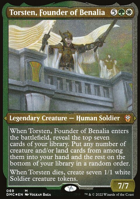 Torsten, Founder of Benalia (Foil Etched) [Dominaria United Commander]