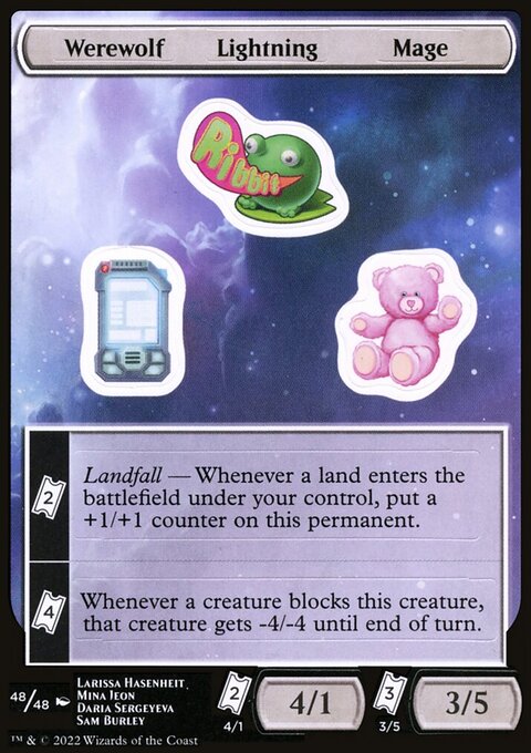 Werewolf Lightning Mage [Unfinity Stickers]