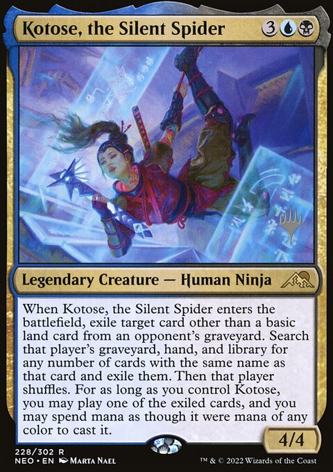 Kotose, the Silent Spider [Kamigawa: Neon Dynasty Prerelease Promos]