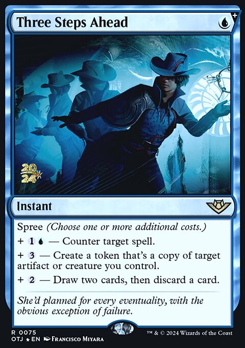 Three Steps Ahead [Outlaws of Thunder Junction Prerelease Promos]