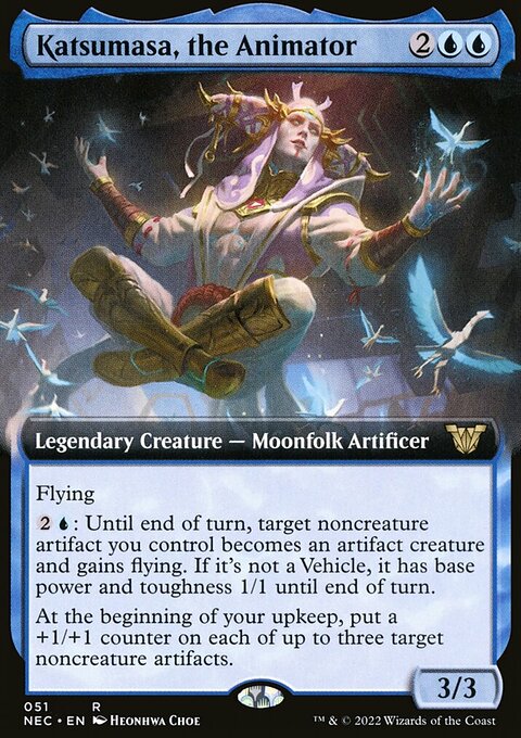 Katsumasa, the Animator (Extended Art) [Kamigawa: Neon Dynasty Commander]