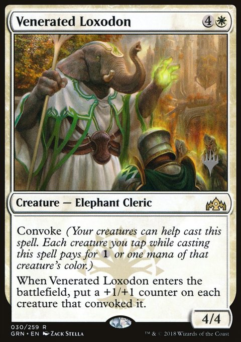 Venerated Loxodon (Promo Pack) [Guilds of Ravnica Promos]