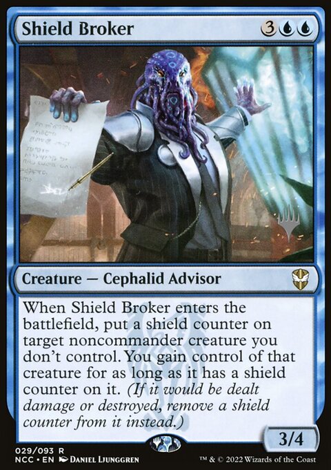Shield Broker (Promo Pack) [Streets of New Capenna Commander Promos]