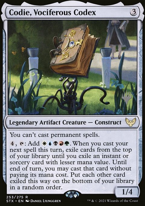 Codie, Vociferous Codex (Promo Pack) [Strixhaven: School of Mages Promos]