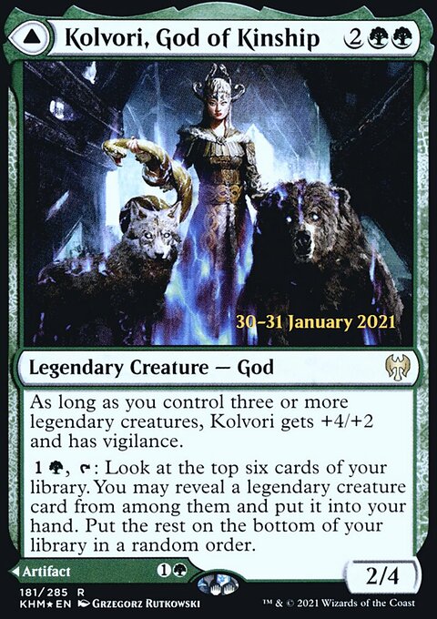 Kolvori, God of Kinship // The Ringhart Crest [Kaldheim Prerelease Promos]
