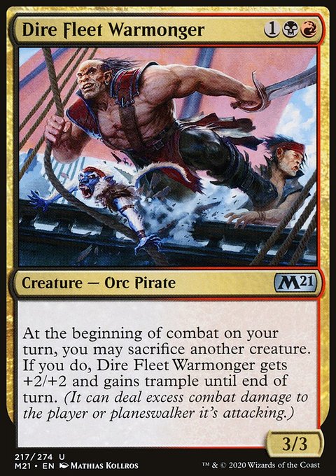 Dire Fleet Warmonger [Core Set 2021]