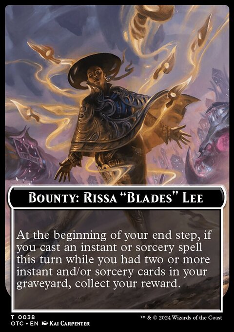Bounty: Rissa "Blades" Lee // Bounty Rules Double-Sided Token [Outlaws of Thunder Junction Commander Tokens]