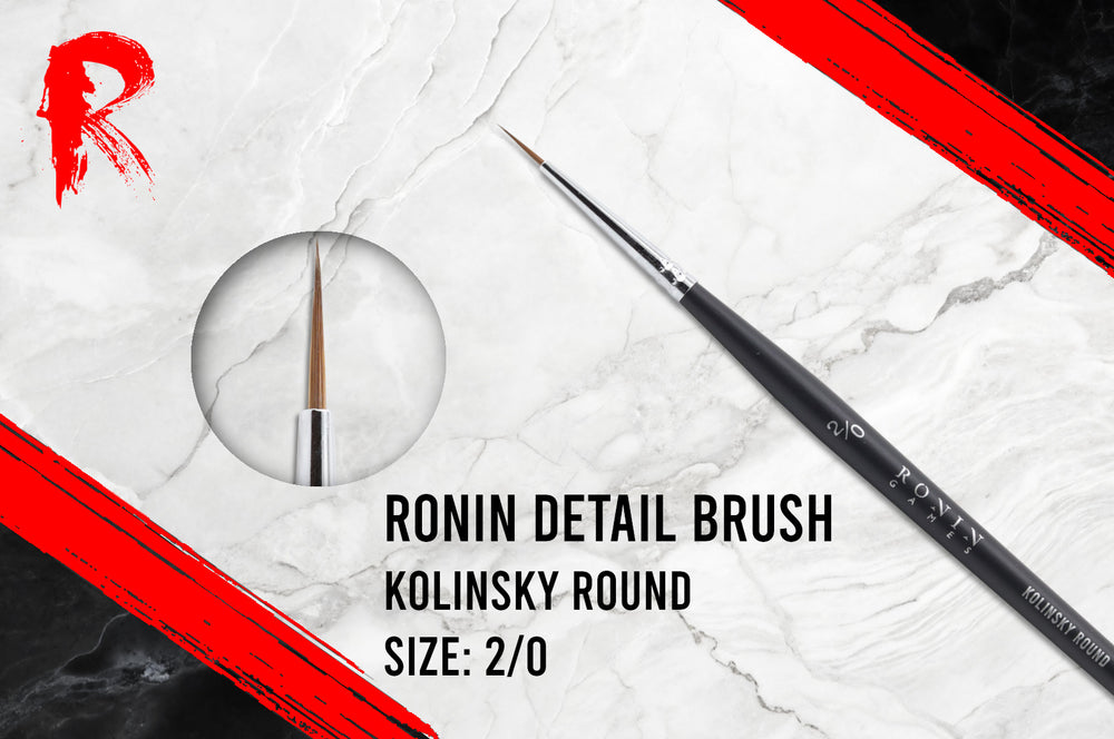 Ronin Games Brushes - Kolinsky Sable Brush - Size 2/0