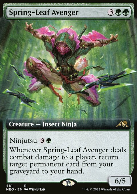 Spring-Leaf Avenger (Extended Art) [Kamigawa: Neon Dynasty]