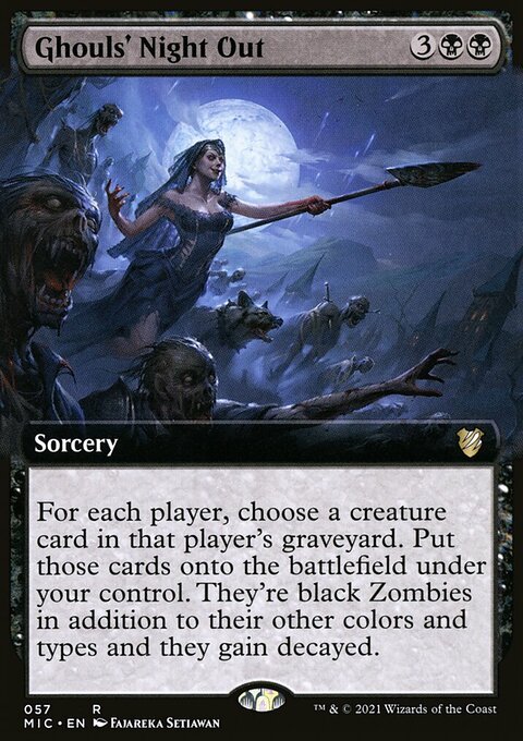 Ghouls' Night Out (Extended Art) [Innistrad: Midnight Hunt Commander]
