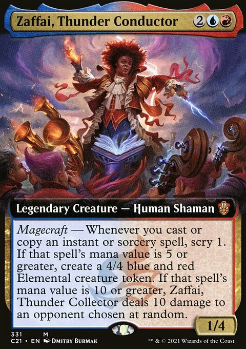 Zaffai, Thunder Conductor (Extended Art) [Commander 2021]