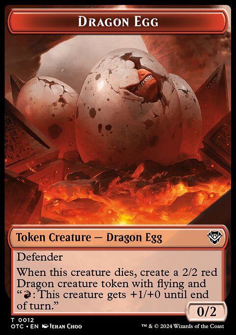 Dragon Egg // Dragon Double-Sided Token [Outlaws of Thunder Junction Commander Tokens]