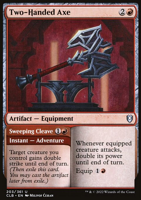Two-Handed Axe // Sweeping Cleave [Commander Legends: Battle for Baldur's Gate]