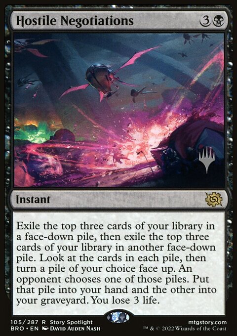 Hostile Negotiations [The Brothers' War Prerelease Promos]