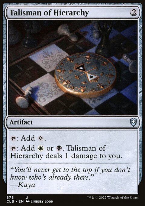 Talisman of Hierarchy [Commander Legends: Battle for Baldur's Gate]