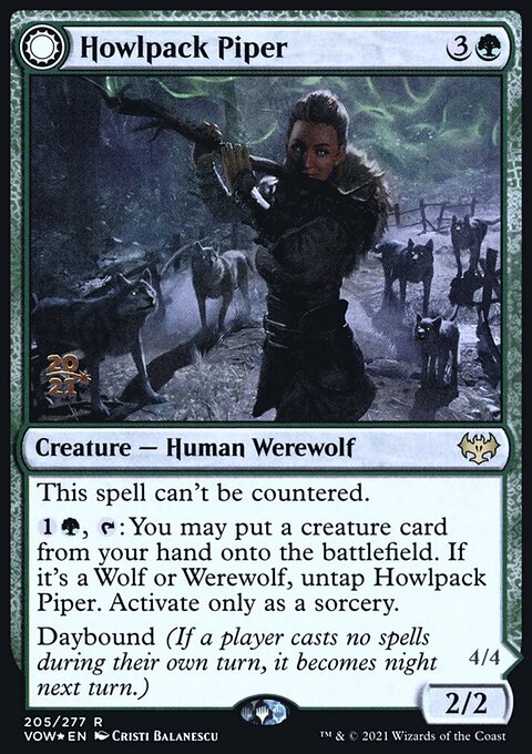 Howlpack Piper // Wildsong Howler [Innistrad: Crimson Vow Prerelease Promos]