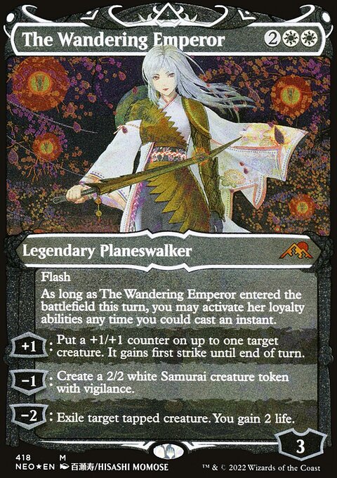 The Wandering Emperor (Showcase) (Foil Etched) [Kamigawa: Neon Dynasty]