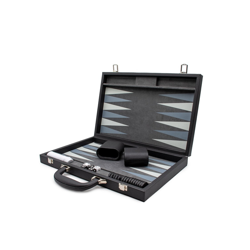 LPG Classics Leather Backgammon Set - Black - PRE-ORDER ETA TBA