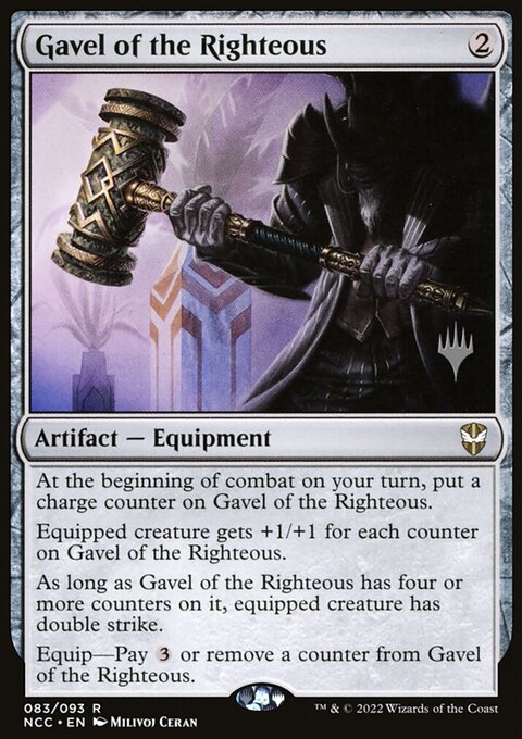 Gavel of the Righteous (Promo Pack) [Streets of New Capenna Commander Promos]