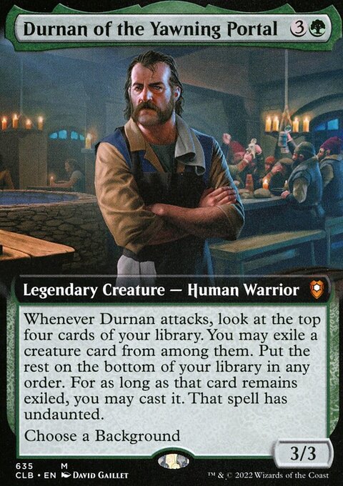Durnan of the Yawning Portal (Extended Art) [Commander Legends: Battle for Baldur's Gate]