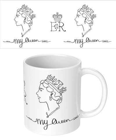 My Queen Line Drawing - Regular Mug