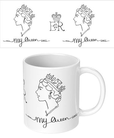 My Queen Line Drawing - Regular Mug