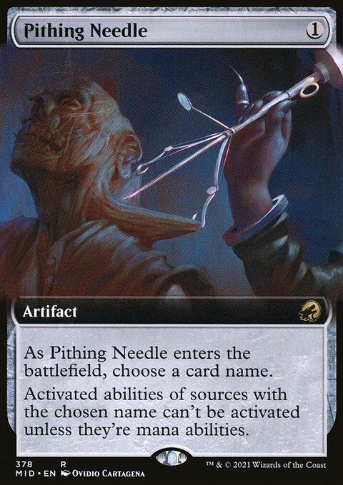 Pithing Needle (Extended Art) [Innistrad: Midnight Hunt]
