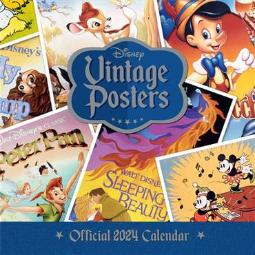 Disney Vintage Posters 2024 Square Wall Calendar
