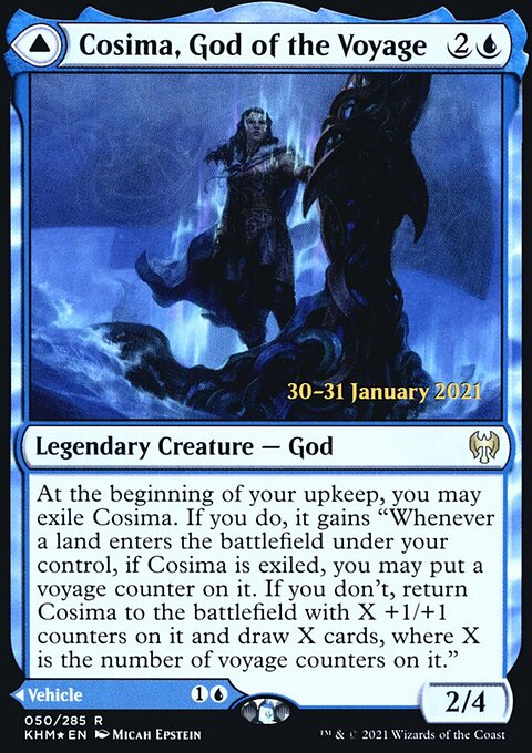 Cosima, God of the Voyage // The Omenkeel [Kaldheim Prerelease Promos]