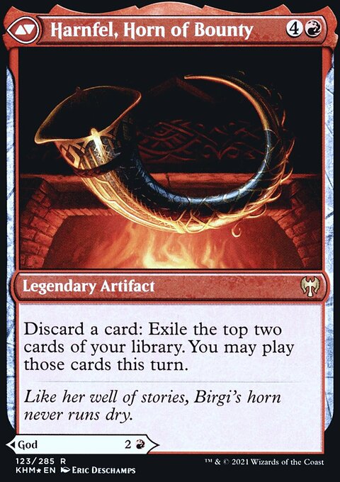 Birgi, God of Storytelling // Harnfel, Horn of Bounty [Kaldheim Prerelease Promos]
