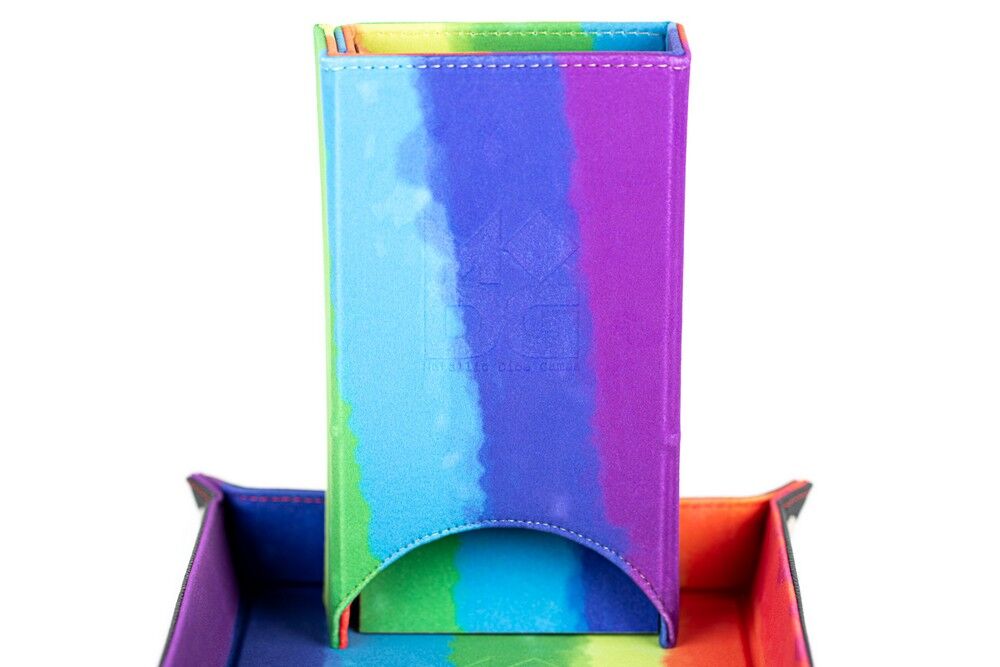 Fanroll: Fold Up Dice Tower: Watercolor Rainbow