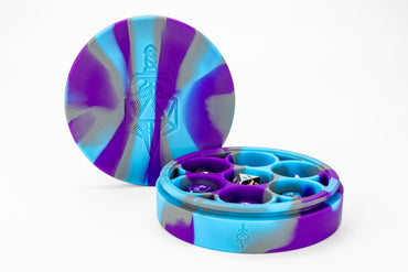 Fanroll: Silicone Round Dice Case: Purple/Gray/Light Blue