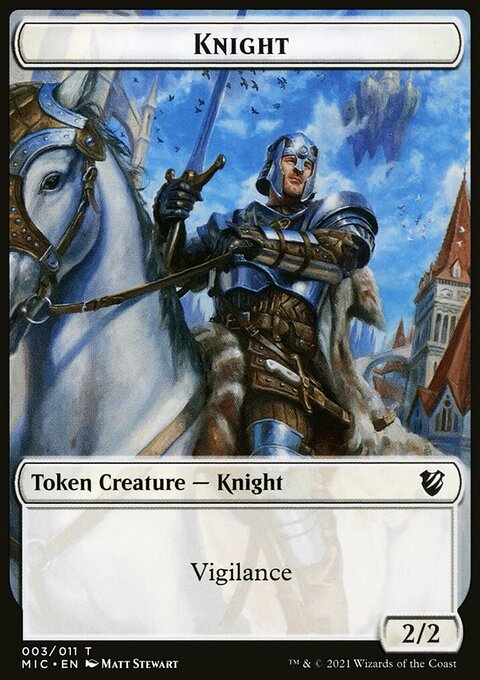 Wolf // Knight Double-Sided Token [Innistrad: Midnight Hunt Commander Tokens]