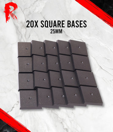 Ronin Games - 20 x 25mm Square Bases - RG4002