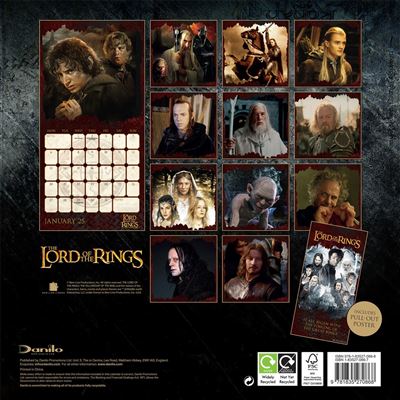 Lord Of The Rings - 2025 Square Wall Calendar