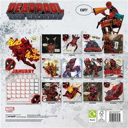 Deadpool Marvel Comic Art - 2025 Square Wall Calendar