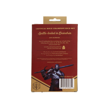 Darrington Press - Critical Role Champion Dice Set: Grog Strongjaw