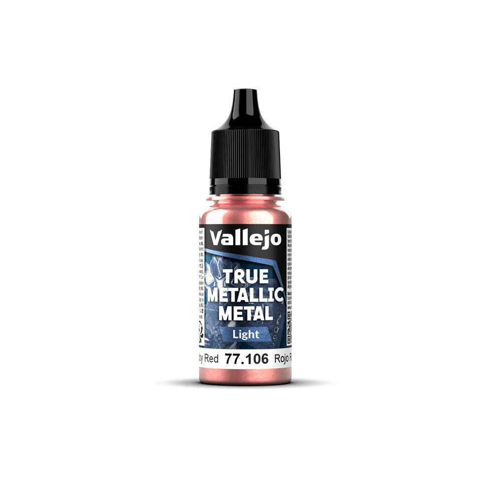 Vallejo - True Metallic Metal - Ruby Red 18ml