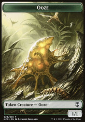 Ooze (025) // Treasure (015) Double-Sided Token [Streets of New Capenna Commander Tokens]