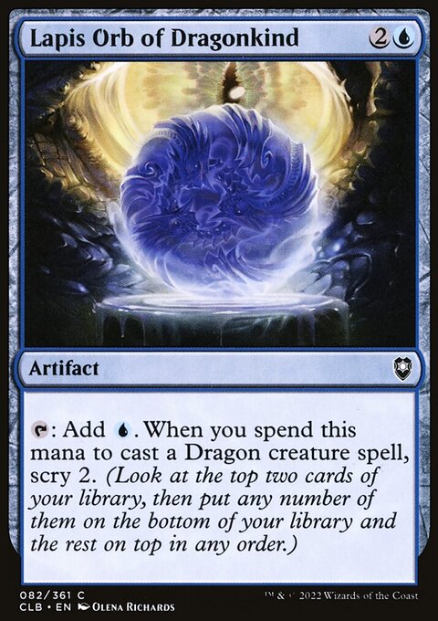 Lapis Orb of Dragonkind [Commander Legends: Battle for Baldur's Gate]
