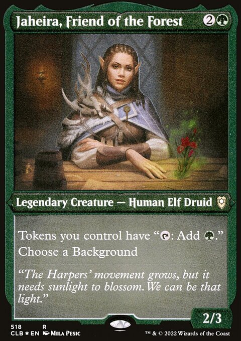 Jaheira, Friend of the Forest (Foil Etched) [Commander Legends: Battle for Baldur's Gate]