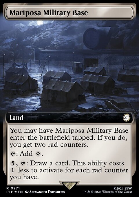 Mariposa Military Base (Extended Art) (Surge Foil) [Fallout]