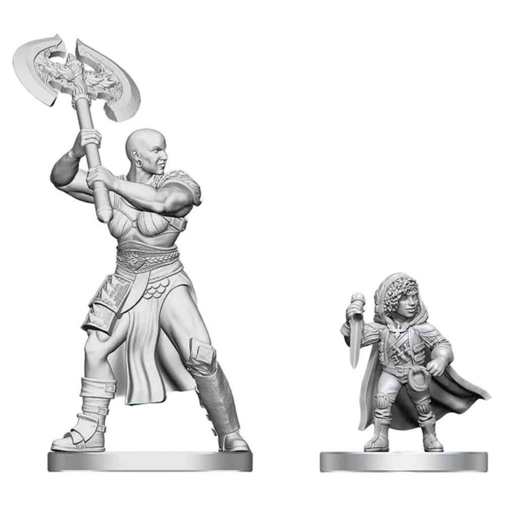 D&D Nolzur's Marvelous Miniatures: Goliath Barbarian & Halfling Rogue