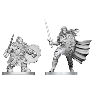D&D Nolzur's Marvelous Miniatures: Dwarf Fighter & Orc Paladin